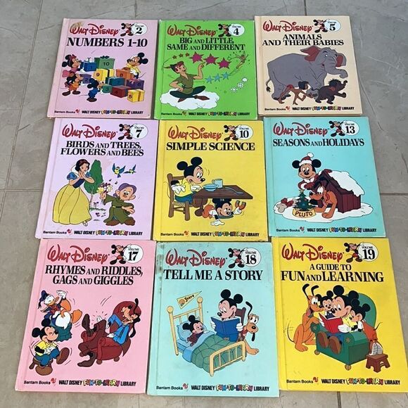 1983 Walt Disney Fun-To-Learn Library 19 Volume Set Bantam Books (9 book… - Picture 3 of 6